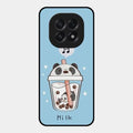 Cartoon Milk Tea We Bare Bears Glossy Metal Case Cover For Oppo F29 5G
