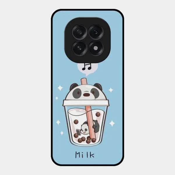 Cartoon Milk Tea We Bare Bears Glossy Metal Case Cover For Oppo F29 5G
