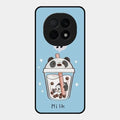 Cartoon Milk Tea We Bare Bears Glossy Metal Case Cover For Oppo F29 Pro 5G