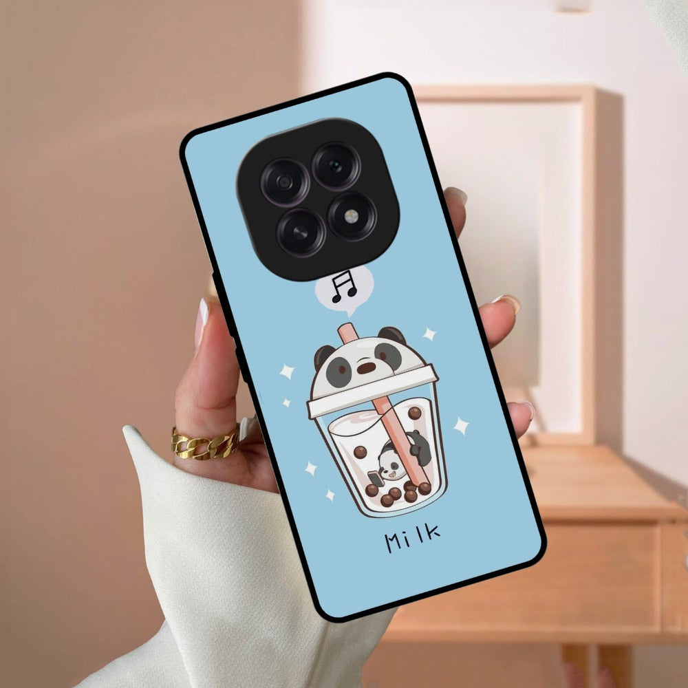 Cartoon Milk Tea We Bare Bears Glossy Metal Case Cover For Oppo