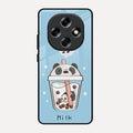 Cartoon Milk Tea We Bare Bears Glossy Metal Case Cover For Oppo F31 Pro 5G