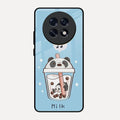 Cartoon Milk Tea We Bare Bears Glossy Metal Case Cover For Oppo F31 Pro Plus 5G