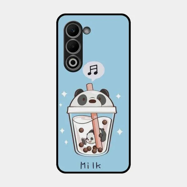 Cartoon Milk Tea We Bare Bears Glossy Metal Case Cover For Oppo K13X 5G