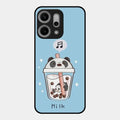 Cartoon Milk Tea We Bare Bears Glossy Metal Case Cover For Oppo Reno 14 Pro 5G