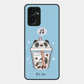 Cartoon Milk Tea We Bare Bears Glossy Metal Case Cover For Oppo Reno 7 5G