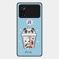 Cartoon Milk Tea We Bare Bears Glossy Metal Case Cover For Poco X4 Pro 5G