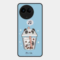 Cartoon Milk Tea We Bare Bears Glossy Metal Case Cover For Realme 11X 5G