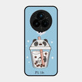 Cartoon Milk Tea We Bare Bears Glossy Metal Case Cover For Realme 14 Pro 5G