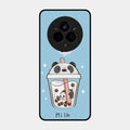 Cartoon Milk Tea We Bare Bears Glossy Metal Case Cover For Realme 14 Pro Plus 5G