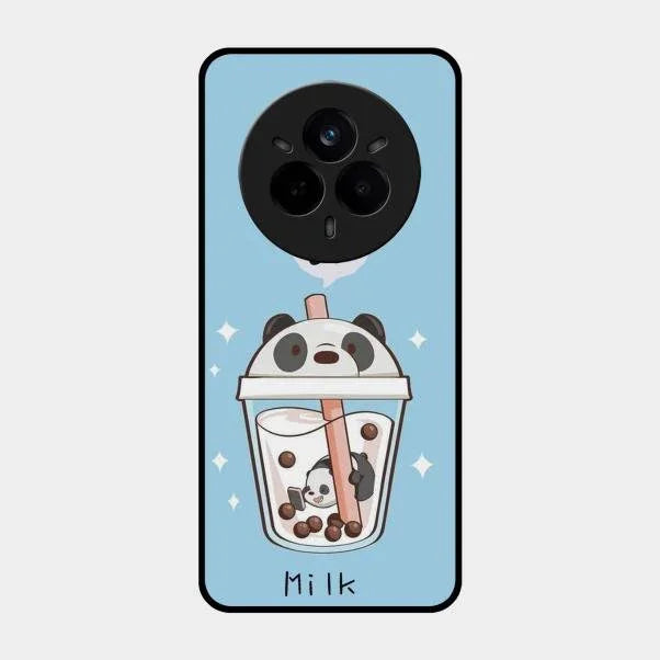 Cartoon Milk Tea We Bare Bears Glossy Metal Case Cover For Realme 14 Pro Plus 5G