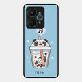 Cartoon Milk Tea We Bare Bears Glossy Metal Case Cover For Realme 15 5G
