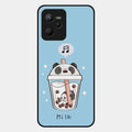 Cartoon Milk Tea We Bare Bears Glossy Metal Case Cover For Realme C35