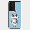 Cartoon Milk Tea We Bare Bears Glossy Metal Case Cover For Realme C75 5G