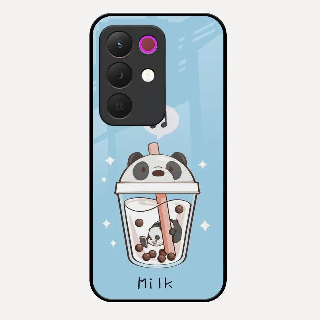 Cartoon Milk Tea We Bare Bears Glossy Metal Case Cover For Realme C85 5G