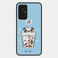 Cartoon Milk Tea We Bare Bears Glossy Metal Case Cover For Redmi 11 Prime 4G