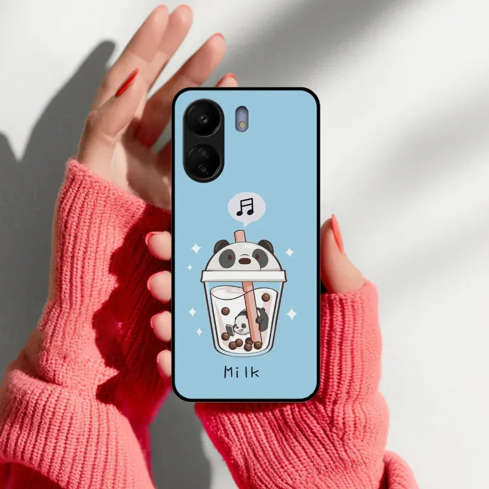 Cartoon Milk Tea We Bare Bears Glossy Metal Case Cover For Redmi - ShopOnCliQ