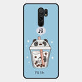 Cartoon Milk Tea We Bare Bears Glossy Metal Case Cover For Redmi 9 Prime