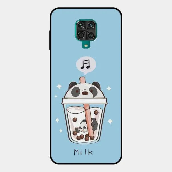 Cartoon Milk Tea We Bare Bears Glossy Metal Case Cover For Redmi Note 10 Lite
