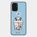 Cartoon Milk Tea We Bare Bears Glossy Metal Case Cover For Redmi Note 10