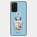 Cartoon Milk Tea We Bare Bears Glossy Metal Case Cover For Redmi Note 11 Pro Plus 5G