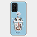Cartoon Milk Tea We Bare Bears Glossy Metal Case Cover For Redmi Note 11T 5G