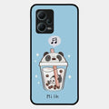 Cartoon Milk Tea We Bare Bears Glossy Metal Case Cover For Redmi Note 12 5G