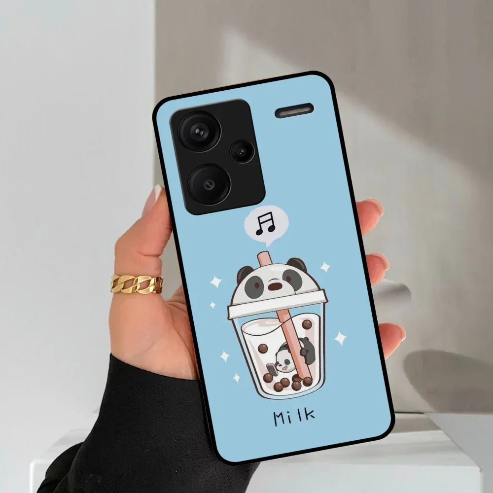 Cartoon Milk Tea We Bare Bears Glossy Metal Case Cover For Redmi - ShopOnCliQ