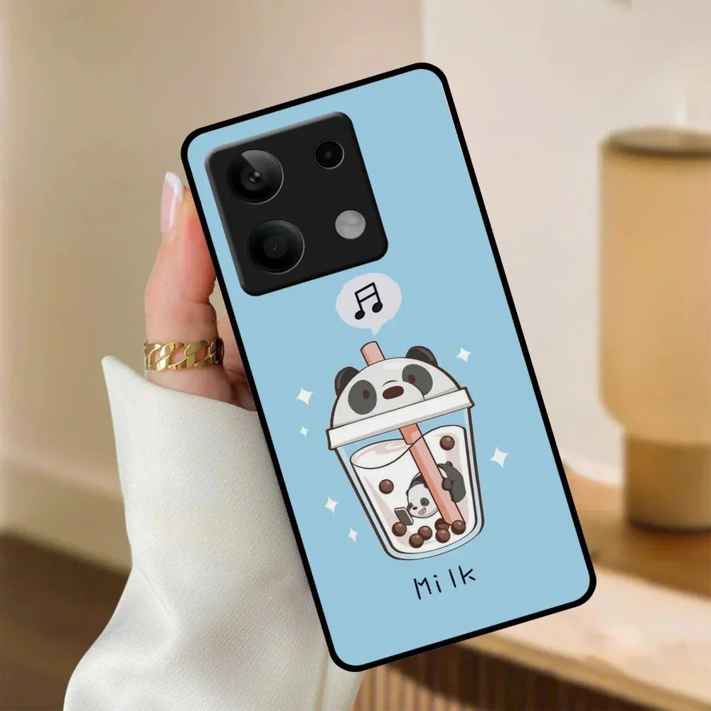 Cartoon Milk Tea We Bare Bears Glossy Metal Case Cover For Redmi - ShopOnCliQ