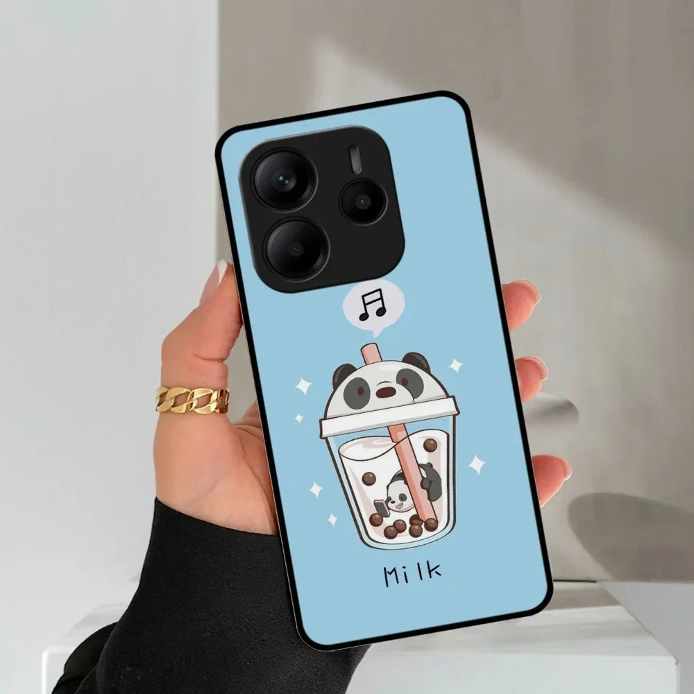 Cartoon Milk Tea We Bare Bears Glossy Metal Case Cover For Redmi - ShopOnCliQ