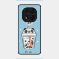 Cartoon Milk Tea We Bare Bears Glossy Metal Case Cover For Redmi Note 14 Pro 5G