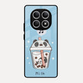Cartoon Milk Tea We Bare Bears Glossy Metal Case Cover For Redmi Note 15 5G