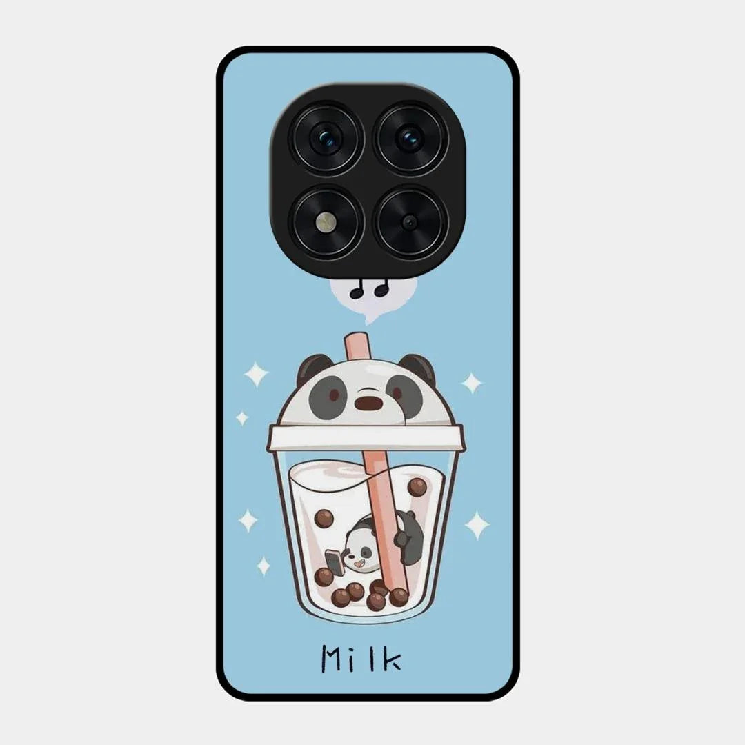 Cartoon Milk Tea We Bare Bears Glossy Metal Case Cover For Redmi Note 15 Pro 5G