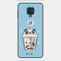 Cartoon Milk Tea We Bare Bears Glossy Metal Case Cover For Redmi Note 9 Pro