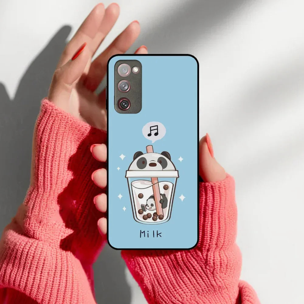 Cartoon Milk Tea We Bare Bears Glossy Metal Case Cover For Samsung - ShopOnCliQ