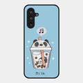 Cartoon Milk Tea We Bare Bears Glossy Metal Case Cover For Samsung Galaxy F36 5G