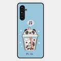 Cartoon Milk Tea We Bare Bears Glossy Metal Case Cover For Samsung Galaxy F54 5G