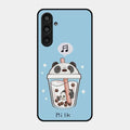 Cartoon Milk Tea We Bare Bears Glossy Metal Case Cover For Samsung Galaxy M35 5G