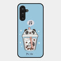Cartoon Milk Tea We Bare Bears Glossy Metal Case Cover For Samsung Galaxy M36 5G