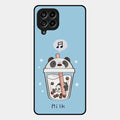 Cartoon Milk Tea We Bare Bears Glossy Metal Case Cover For Samsung Galaxy M53 5G