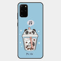 Cartoon Milk Tea We Bare Bears Glossy Metal Case Cover For Samsung Galaxy S20 Plus
