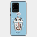 Cartoon Milk Tea We Bare Bears Glossy Metal Case Cover For Samsung Galaxy S20 Ultra