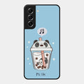 Cartoon Milk Tea We Bare Bears Glossy Metal Case Cover For Samsung Galaxy S21 Fe 5G