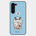 Cartoon Milk Tea We Bare Bears Glossy Metal Case Cover For Samsung Galaxy S23 Plus 5G