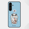 Cartoon Milk Tea We Bare Bears Glossy Metal Case Cover For Samsung Galaxy S25 FE 5G