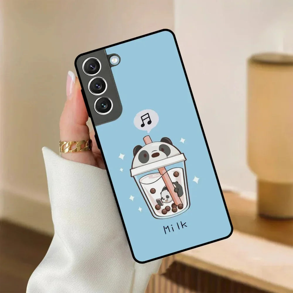 Cartoon Milk Tea We Bare Bears Glossy Metal Case Cover For Samsung - ShopOnCliQ