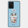 Cartoon Milk Tea We Bare Bears Glossy Metal Case Cover For Vivo T1 5G