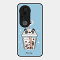 Cartoon Milk Tea We Bare Bears Glossy Metal Case Cover For Vivo T4 Ultra 5G