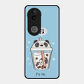Cartoon Milk Tea We Bare Bears Glossy Metal Case Cover For Vivo T4R 5G