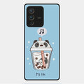 Cartoon Milk Tea We Bare Bears Glossy Metal Case Cover For Vivo V23 Pro 5G