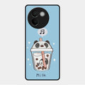 Cartoon Milk Tea We Bare Bears Glossy Metal Case Cover For Vivo V30E 5G